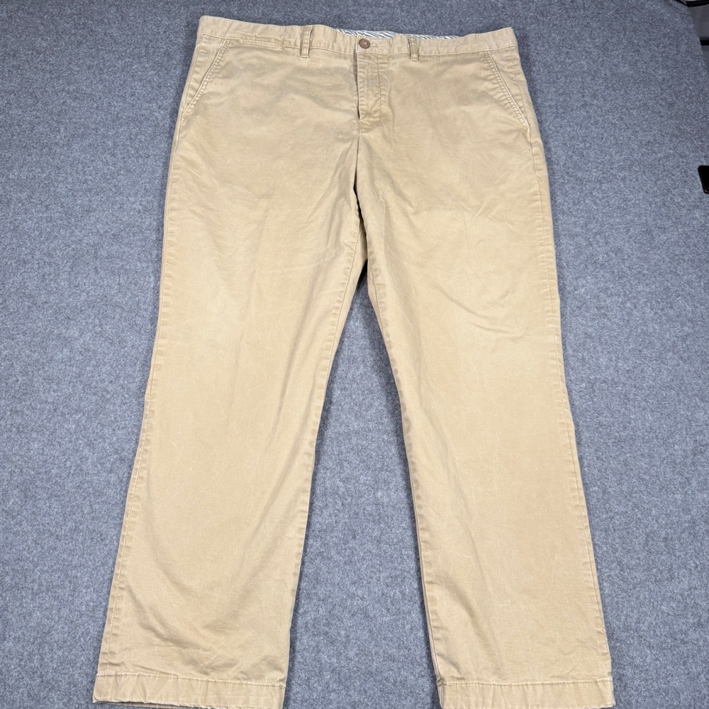 Southern Pines Mens Khaki Chino Pants Straight Leg Tan Stretch 40x30 RN121096